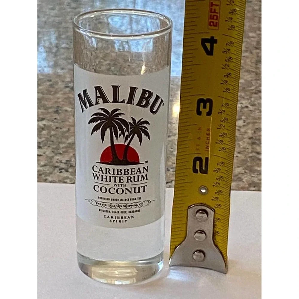 Double Shot Malibu Caribbean White Rum with Coconut‎ Shot Glass